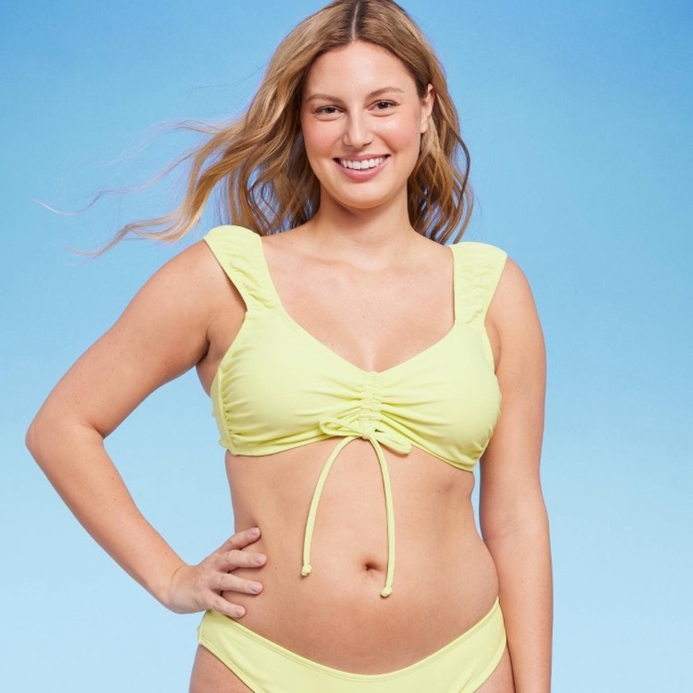 Cap-sleeve bralette bikini top from Wild Fable NWT